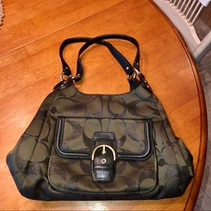 Sparkle Green Coach Handbag